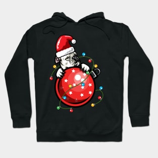 Santa American Bulldog Hoodie